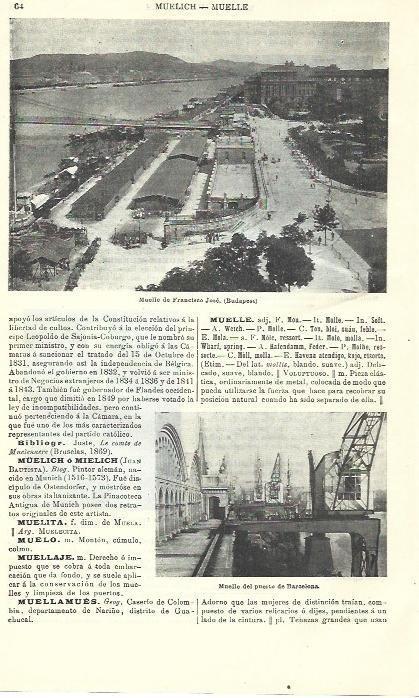 LAMINA ESPASA 39857: Muelle de Francisco Jose en Budapest, Hungria