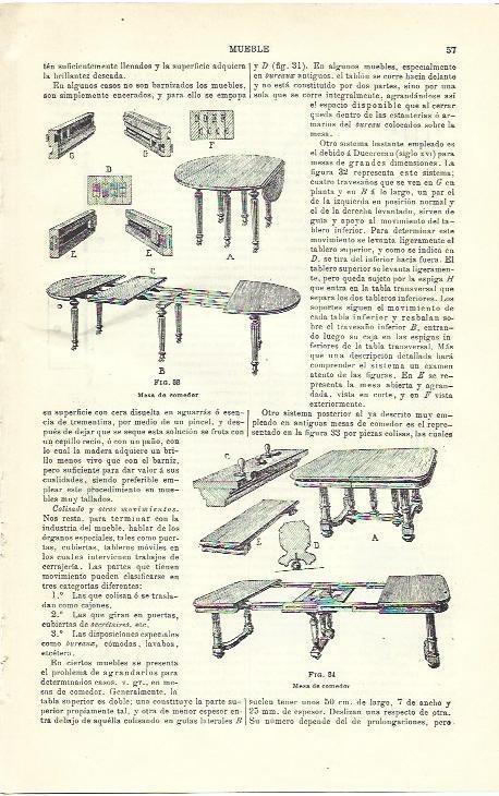 LAMINA ESPASA 39856: Mesas de comedor