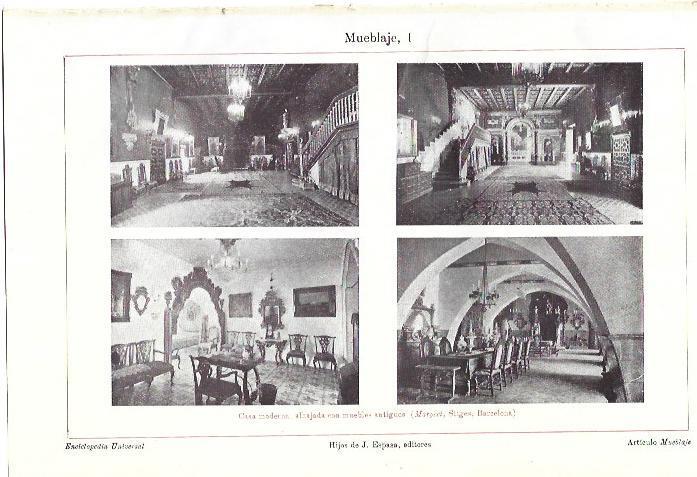 LAMINA ESPASA 39846: Mobiliario de la Casa Maricel de Sitges