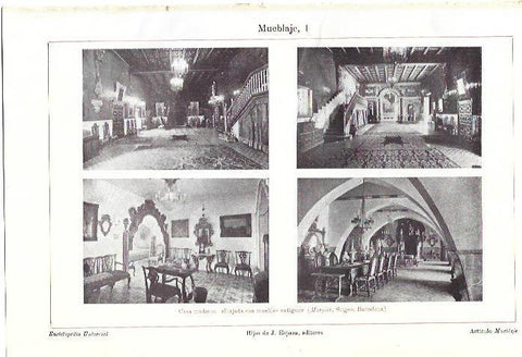 LAMINA ESPASA 39846: Mobiliario de la Casa Maricel de Sitges