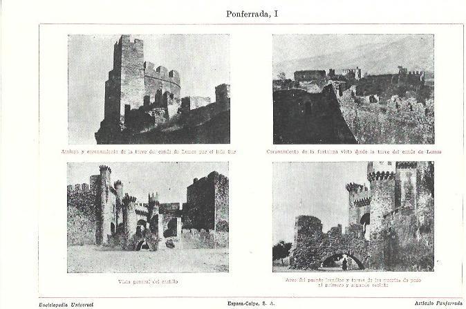 LAMINA ESPASA 39872: Atalaya y castillo de Ponferrada