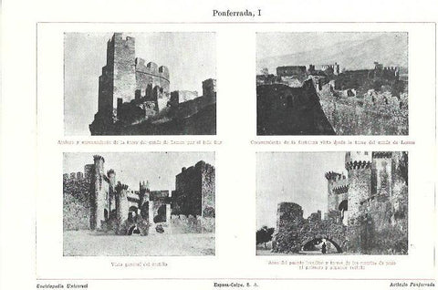 LAMINA ESPASA 39872: Atalaya y castillo de Ponferrada