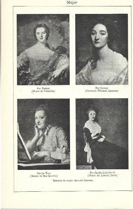 LAMINA ESPASA 39895: Retratos de mujer de la escuela francesa