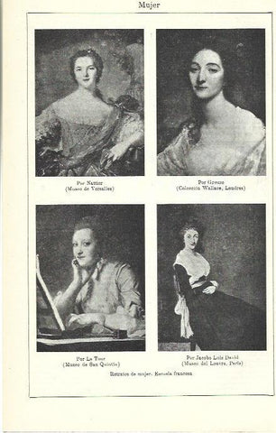 LAMINA ESPASA 39895: Retratos de mujer de la escuela francesa