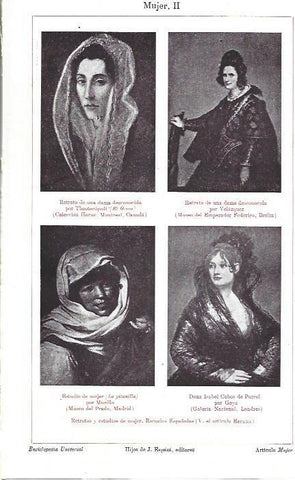 LAMINA ESPASA 39894: Retratos y estudios de mujer de las escuelas españolas