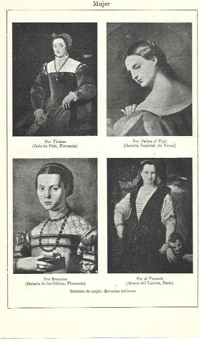 LAMINA ESPASA 39893: Retratos de mujer de la escuela italiana