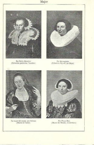 LAMINA ESPASA 39892: Retratos de mujer por Morealse, Ravensteyn, Rubens y Hals
