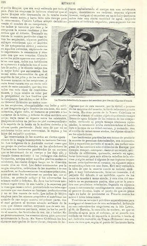 LAMINA ESPASA 39876: La Muerte deteniendo la mano del escultor, por Daniel