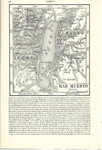 LAMINA ESPASA 39877: Mapa del Mar Muerto