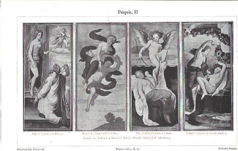 LAMINA ESPASA 39839: Frescos de Psiquis por Schwind en el Palacio Rudigsforf