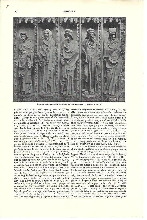 LAMINA ESPASA 39790: Coro de profetas de la Catedral de Estrasburgo