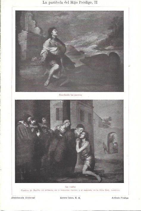 LAMINA ESPASA 39788: Guardando los puercos y La vuelta, por Murillo