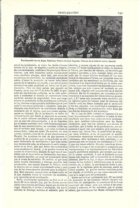 LAMINA ESPASA 39783: Proclamacion de los Reyes Catolicos, por Jose Garnelo