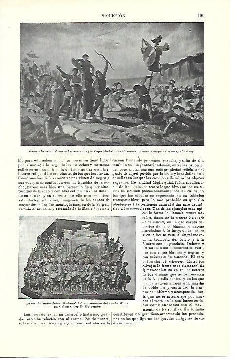 LAMINA ESPASA 39774: Procesion triunfal entre los romanos por Altamura