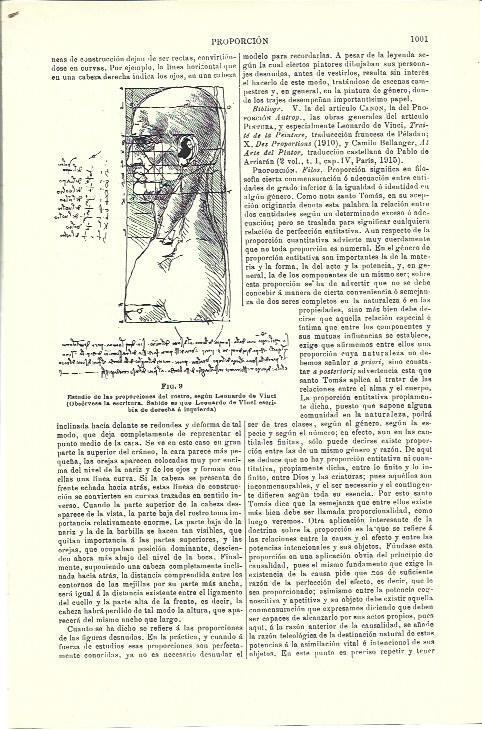 LAMINA ESPASA 39802: Estudio de las proporciones del rostro según Leonardo da Vinci