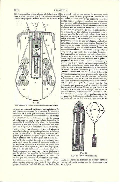LAMINA ESPASA 39820: Proyectil alemas de iluminacion