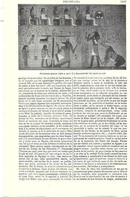 LAMINA ESPASA 39837: Psicostasia egipcia del Papiro de Ani
