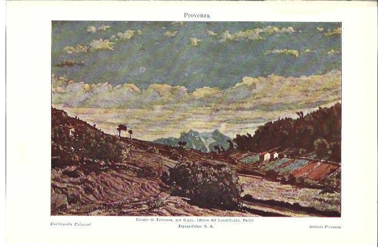 LAMINA ESPASA 39812: Paisaje de Provenza, por Cigou