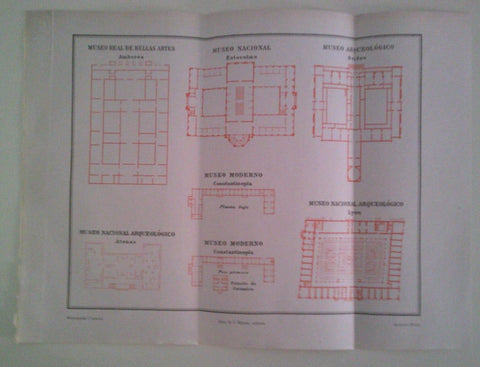 LAMINA ESPASA 40003: Planos de diferentes museos del mundo