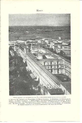 LAMINA ESPASA 40002: Vista aerea de los Museos del Vaticano