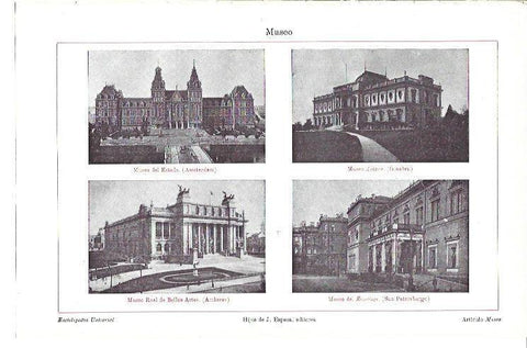 LAMINA ESPASA 40000: Museos de Amsterdam, Ginebra, San Petersburgo y Amberes
