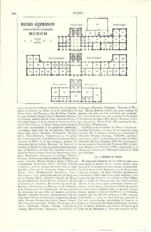 LAMINA ESPASA 39998: Plano del Museo Germanico de Munich