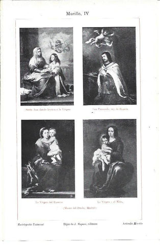 LAMINA ESPASA 39985: Cuadros de Murillo en el Museo del Prado