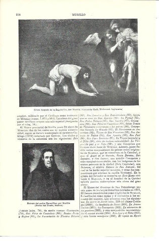 LAMINA ESPASA 39983: Cristo despues de la flagelacion y retrato del padre Cavanillas, por Murillo