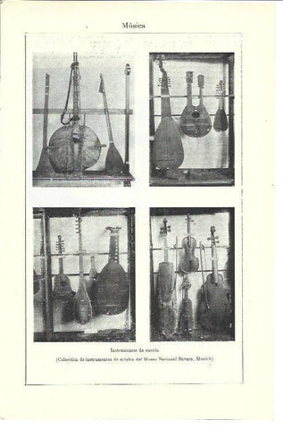 LAMINA ESPASA 40032: Instrumentos de cuerda del Museo Nacional Bavaro de Munich