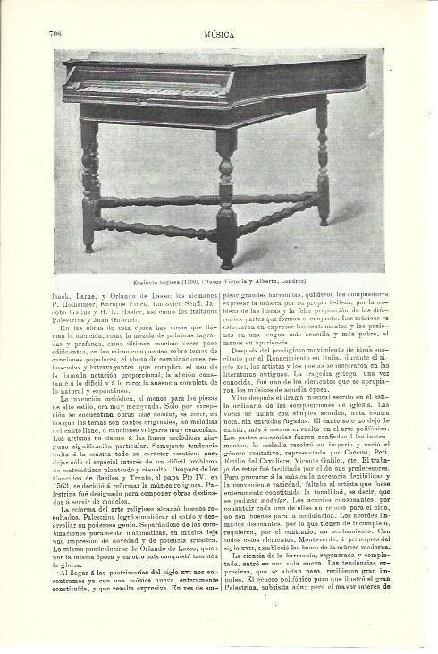 LAMINA ESPASA 40030: Espineta de Inglaterra