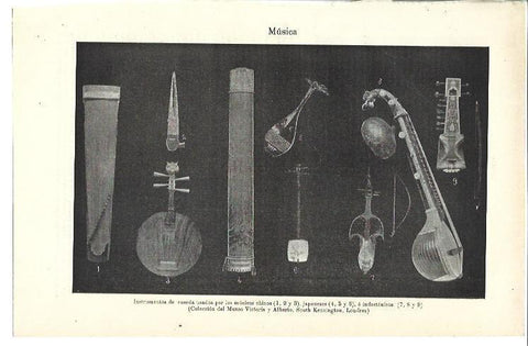 LAMINA ESPASA 40027: Instrumentos chinos del Victoria and Albert Museum