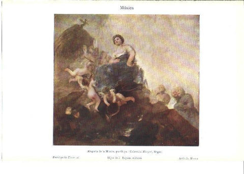 LAMINA ESPASA 40012: Alegoria de la musica, por Goya