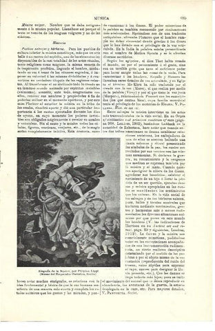 LAMINA ESPASA 40023: Alegoria de la Musica, por Lippi