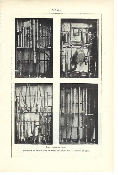LAMINA ESPASA 40025: Instrumentos de viento del Museo Nacional Bavaro de Munich