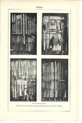 LAMINA ESPASA 40025: Instrumentos de viento del Museo Nacional Bavaro de Munich