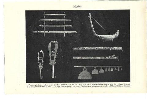 LAMINA ESPASA 40019: Instrumentos del antiguo Egipto y Grecia