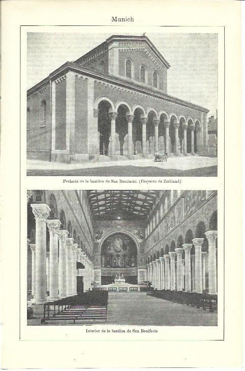 LAMINA ESPASA 39935: Basilica de San Bonifacio en Munich
