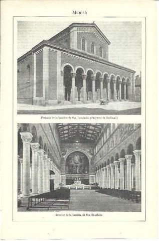 LAMINA ESPASA 39935: Basilica de San Bonifacio en Munich