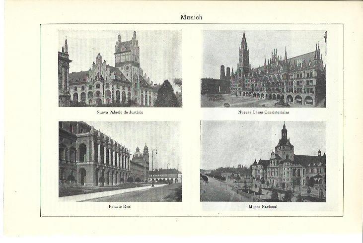 LAMINA ESPASA 39934: Palacio Real y Palacio de la Justicia de Munich