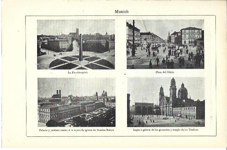 LAMINA ESPASA 39927: Vistas de Munich, Alemania