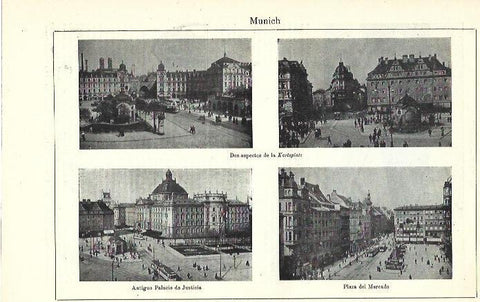 LAMINA ESPASA 39926: Edificios de Munich, Alemania