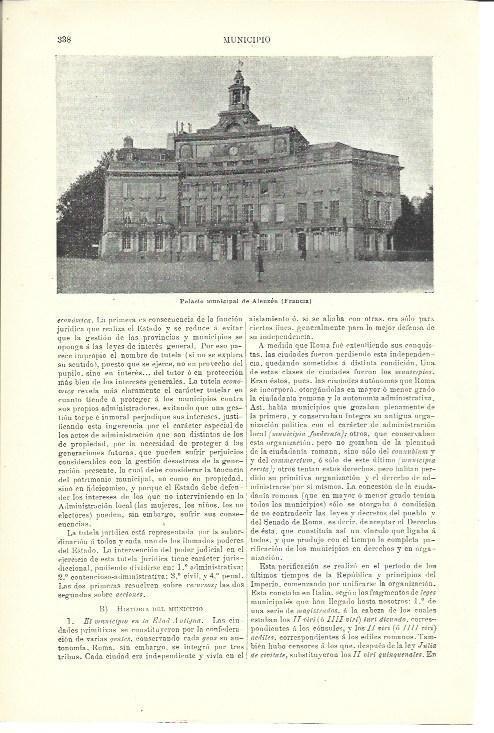 LAMINA ESPASA 39917: Palacio Municipal de Alenzon, Francia