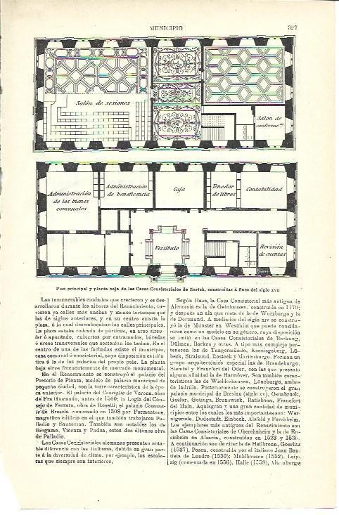LAMINA ESPASA 39912: Planta del Ayuntamiento de Zurich