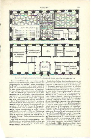 LAMINA ESPASA 39912: Planta del Ayuntamiento de Zurich