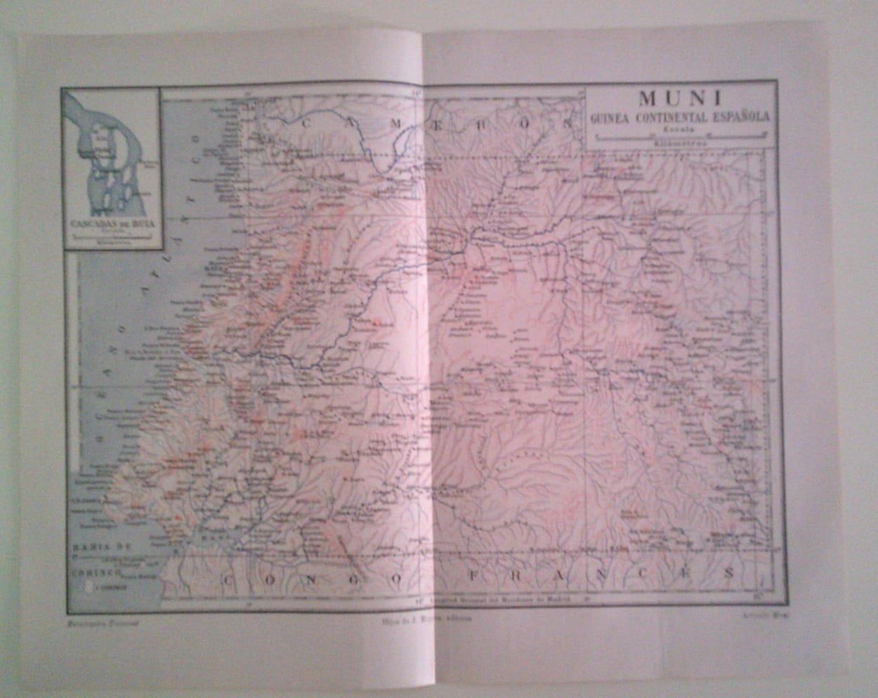 LAMINA ESPASA 39911: Mapa de Muni, Guinea Española