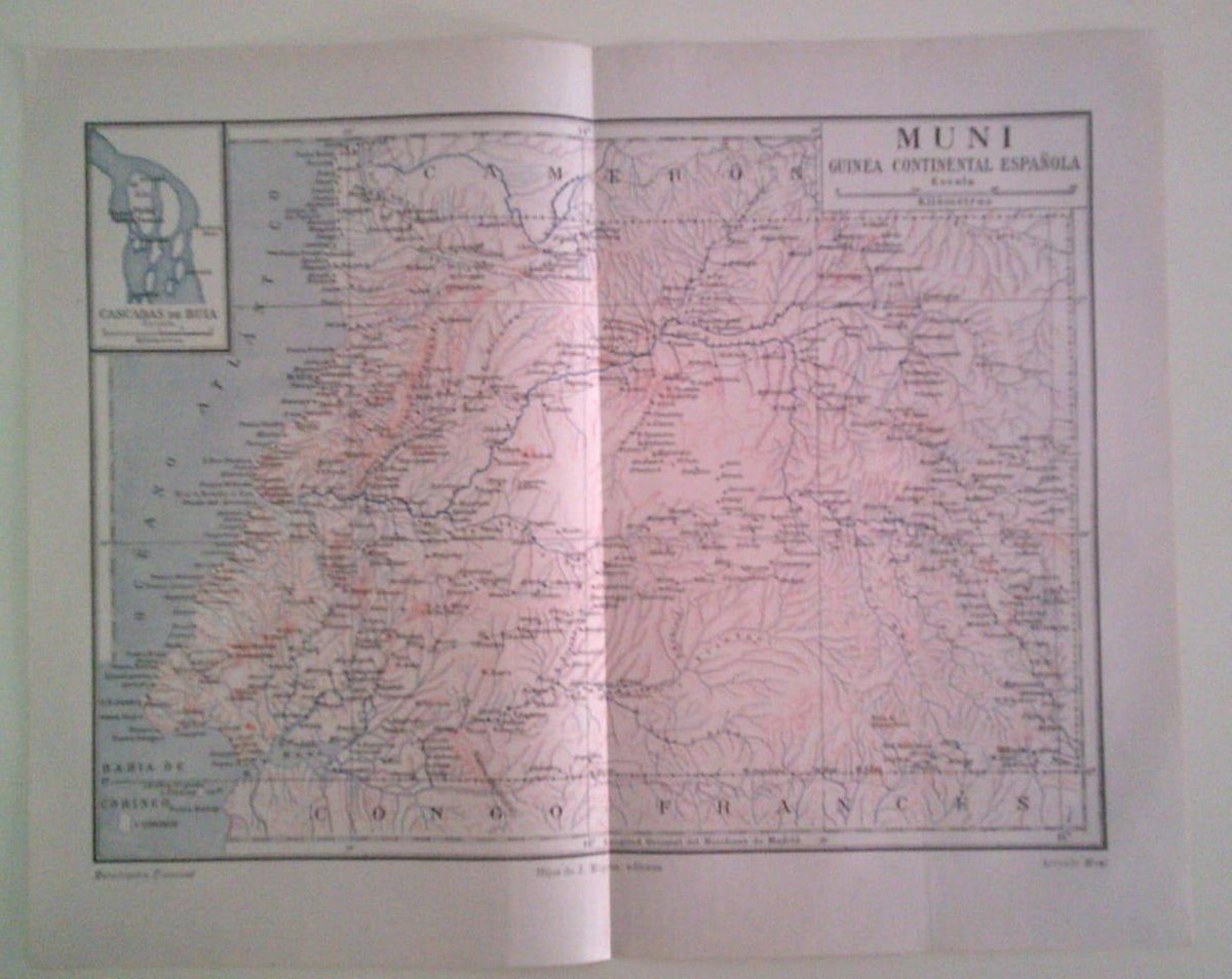 LAMINA ESPASA 39911: Mapa de Muni, Guinea Española