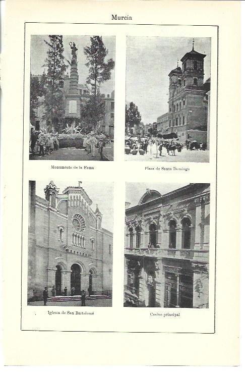LAMINA ESPASA 39968: Monumentos y plazas de Murcia