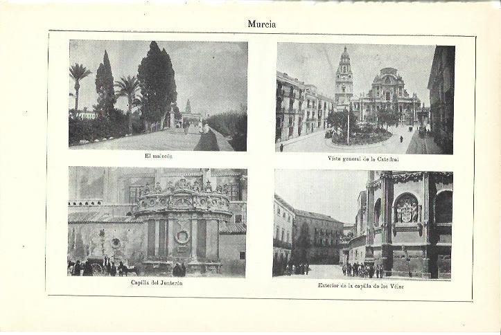 LAMINA ESPASA 39963: El Malecon, la Catedral y las Capillas del Junteron y Velez en Murcia