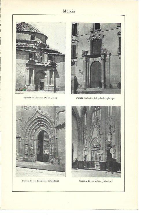 LAMINA ESPASA 39960: Iglesias y Catedral de Murcia