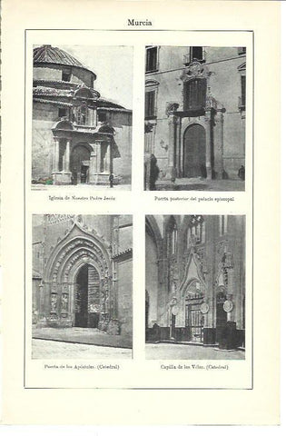 LAMINA ESPASA 39960: Iglesias y Catedral de Murcia